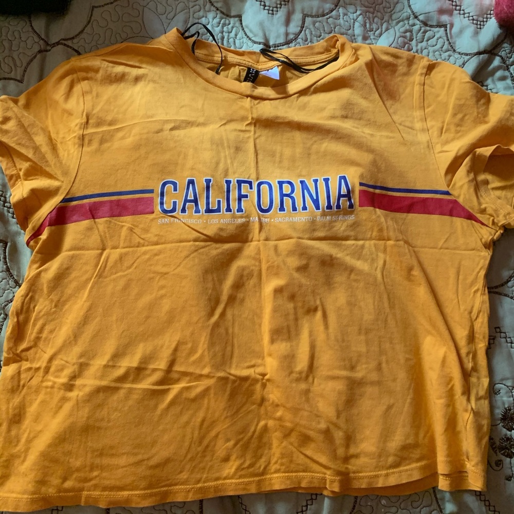 Yellow crop top